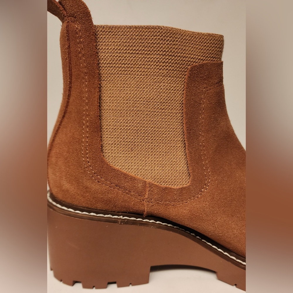 Aqua College Demi Suede Lug Sole Women’s Chelsea Boots Brown Size 6.5 - Picture 7 of 15